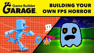 Game Builder Garage - Making an FPS Horror Game! (Tutorial): Flashlight, Jumpscares & 3D Build Guide