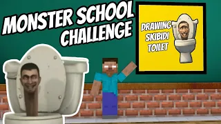 Monster school : drawing skibidi toilet titan challenge