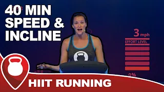 40 Min HIIT Treadmill | Adv Running with Speed & Incline Intervals | Fitscope Studio