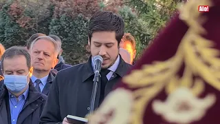 Nikola Rokvić jedva zadržao suze dok je držao govor na sahrani svog oca!