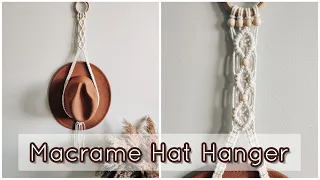 DIY MACRAME HAT HANGER WITH BEADS FOR BEGINNERS  |  MACRAME TUTORIAL 2022 | MIGO Creates