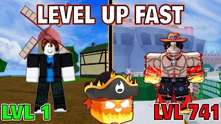 BEST TIPS on how to LEVEL UP FAST in the First Sea using FLAME FRUIT in BLOX FRUITS | LEVEL 1 to 741