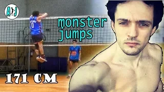 Ace Jumper FLIES during Professional Volleyball Team Training