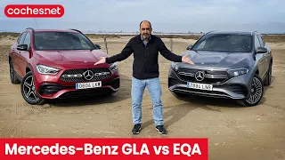 Mercedes GLA 250e y EQA 250 | Comparativa / Test / Review en español | coches.net