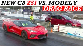 New 2023 Tesla Model Y Performance vs. 2023 Corvette Z51