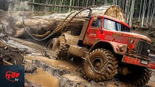 FASTEST LOGGING TRUCK CARS & HEAVY EQUIPMENT FAILS EXTREME CROSSING RIVER IN OFF ROADS MACHINES