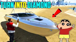 GTA 5 : Franklin Touch Boats & Cars And Turns Into DIAMOND ! (GTA 5 Mods) || JNK GAMER