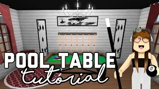 Pool Table Tutorial In Roblox Bloxburg