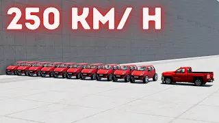 10 DAEWOO MATIZ vs GMC SIERRA! 250 KM/H CRASH TEST! - BeamNG Drive