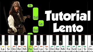 Cómo Tocar Piratas del Caribe en Piano 🏴‍☠️ FACIL  ‍☠️ Tutorial con Notas de la Cancion Principal