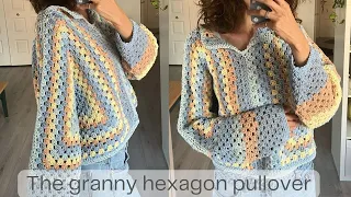 The granny hexagon pullover crochet tutorial