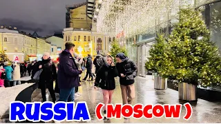 WHY IS MOSCOW SO BEAUTIFUL ? walking through the beautiful Moscow streets, New Year Eve