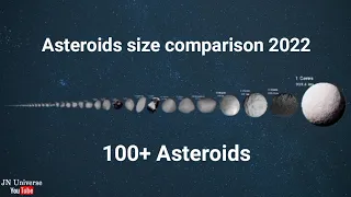 Asteroids size comparison 2022