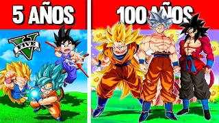 SOBREVIVÍ 100 AÑOS en DRAGON BALL en GTA 5!! (PELICULA)