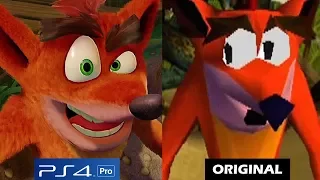 Crash Bandicoot - PS4 Pro vs Original Graphics Comparison