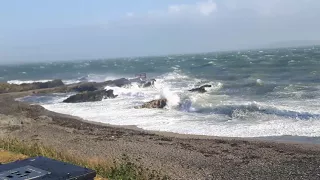 Hurricane Ophelia Ireland - High Rock Portmarnock