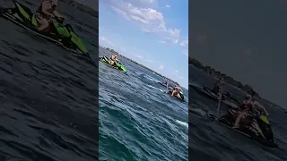 Having fun on the Detroit river