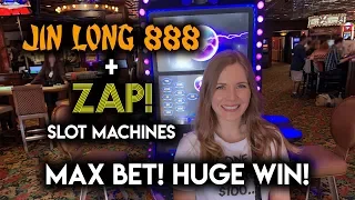 MASSIVE WIN on ZAP! Slot Machine! Max Bet Jin Long BONUS!