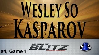 ♚ Wesley So vs Garry Kasparov ★ Round Robin #4/Game 1 Ultimate Blitz Challenge 2016/ ICC