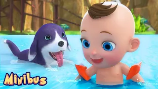 Swimming Song + More Nursery Rhymes & Kids Songs | Minibus