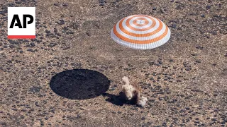 Russian space capsule carrying 3 ISS crew lands safely in Kazakhstan