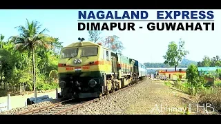 TRAIN FROM NAGALAND: 15670 Dimapur - Guwahati Nagaland Express with 4500hp WDG4 engine | N F Railway