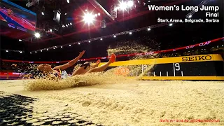 Women's Long Jump - Final.  Štark Arena, Belgrade, Serbia.  PM Session, Day 3 of 3, March 20, 2022.