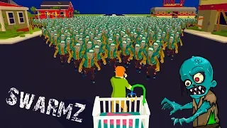 Try to STOP these ZOMBIES and SAVE the CHILD! Battle of PEOPLE against Zombies in SwarmZ Game