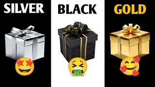 Choose your gift 🎁| Gold Black Silver | #chooseyourgift #giftboxchallenge