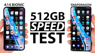 Galaxy S21 Ultra vs iPhone 12 Pro Max Speed Test (512GB vs 512GB Snapdragon)!