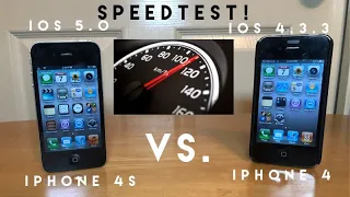 iPhone 4 on iOS 4 VS  iPhone 4S on iOS 5 Speed Test!