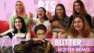 BTS  'Butter' Official MV (Hotter Remix) | Spanish college students REACTION (ENG SUB)