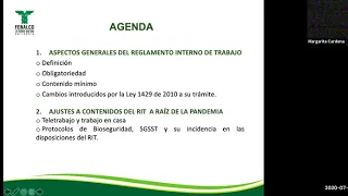 Conferencia Ajustes del Reglamento Interno de Trabajo y el Proceso disciplinario