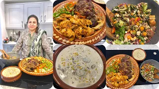 Eid Dawat vlog ghar waloo key leay  || Beeti ney banaya zuberdust salad || lamb legg roast recipe