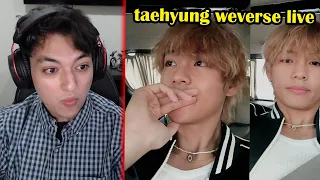 BLONDE TAE IS BACK HOME - BTS V Weverse Live Reaction