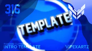 [CM3] 2D Blue Intro Template + Tutorial | 800 Subs Special | 1080p60 FHD | Panzoid