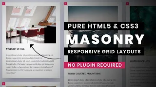 Responsive Masonry layouts Using CSS Grid | CSS3 Grid Multi Column Layout | Flexbox | Code4Education