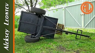 Размеры прицепа для мотоблока и минитрактора. Своими руками /Homemade trailer walk behind tractor