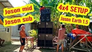 Testing 8 na Joson Speakers,, 4x4 sound setup using Joson Earh 1.5,Joson Jupiter Max,Joson Moon Max