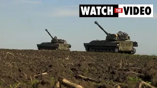 Ukrainians Target Russian Positions in Kharkiv Region With Self-Propelled Howitzer Units