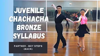 Juvenile ChaChaCha Bronze Syllabus - Partner (Boy Steps - Back)