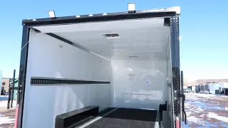 I love this trailer!! New 8.5x18 Insulated Cargo Trailer with Generator Box!