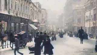 Зима на улице Кузнецкий мост. 1908 г. Winter in Moscow