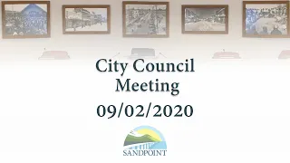 City of Sandpoint | City Council Meeting | 09/02/2020