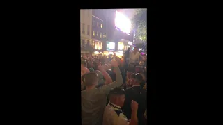 scotland fans takeover Leicester square station