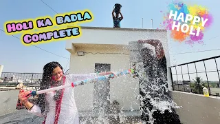 🤣Holi Prank On Papa Gone Right Le Liya Badla Grand Dhuliwandan Celebration wit Girls Bindass Kavya