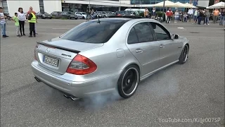 Mercedes E55 AMG burnouts & sounds 1080p