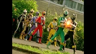 End Game - Black and Green Ranger vs Attack Bot (E30) | RPM | Power Rangers Official