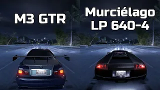 BMW M3 GTR vs Lamborghini Murcielago LP 640-4 - Need for Speed Carbon (Drag Race)