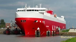 car carrier SEINE HIGHWAY C6VJ7 IMO 9316311 outbound Emden  Autotransporter RoRo cargo seaship